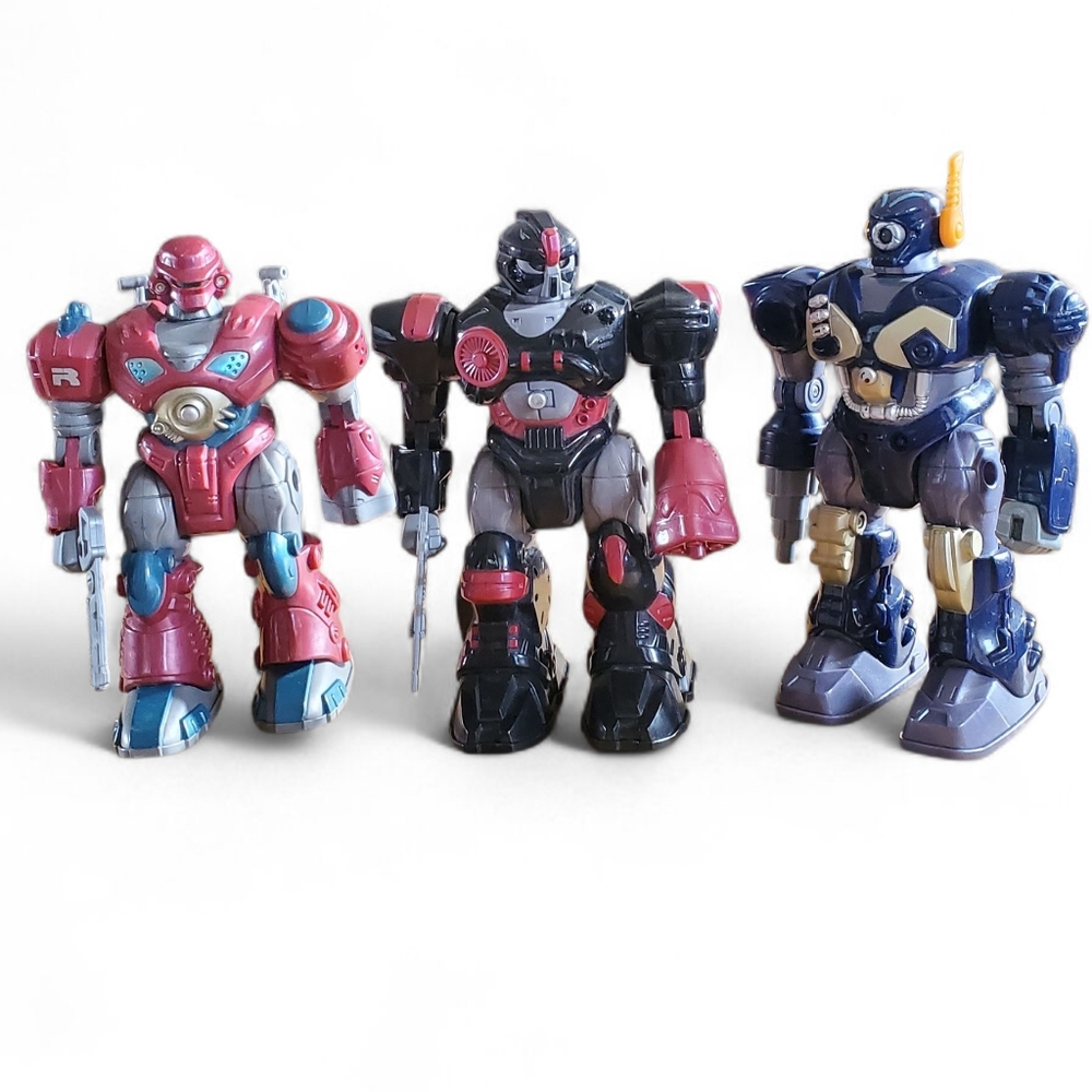 3 M.A.R.S. Motorized Attack Robo Squad Red Revo XSS Polar Captain Robots